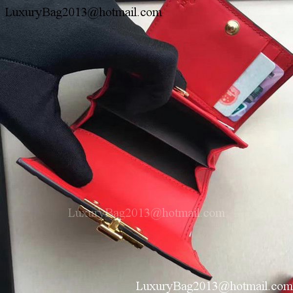 Gucci Signature Leather Padlock Wallet 453155 Red Gucci Signature Leather Padlock Wallet 453155 Red