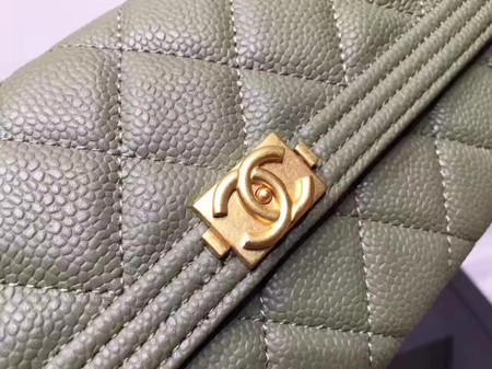 Chanel Boy Matelasse Long Wallet Cannage Pattern CHA5263 Green Chanel Boy Matelasse Long Wallet Cannage Pattern CHA5263 Green
