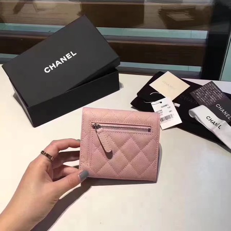 Chanel Tri-Fold Wallet Cannage Pattern Leather CHA5262 Pink Chanel Tri-Fold Wallet Cannage Pattern Leather CHA5262 Pink