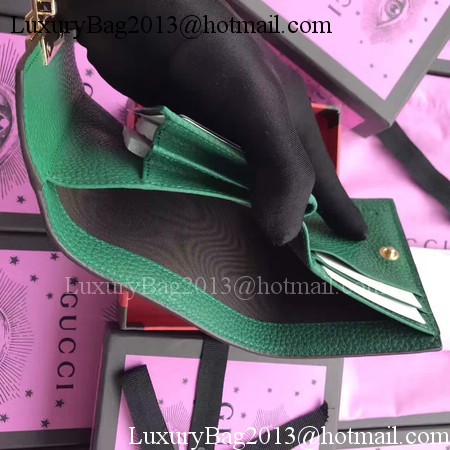 Gucci Calfskin Leather Padlock Wallet 453155 Green Gucci Calfskin Leather Padlock Wallet 453155 Green