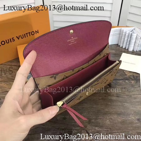 Louis Vuitton Monogram Canvas EMILIE WALLET M60697 Purple Louis Vuitton Monogram Canvas EMILIE WALLET M60697 Purple