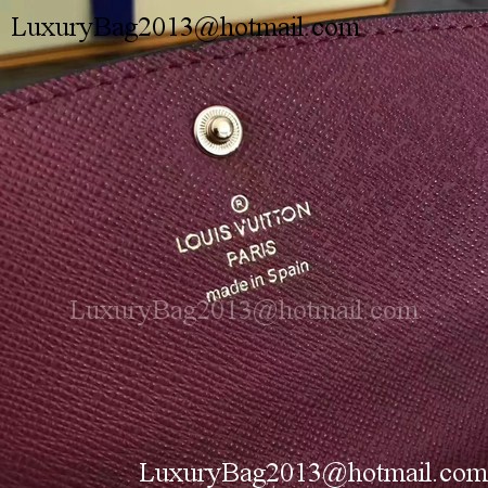Louis Vuitton Monogram Canvas EMILIE WALLET M60697 Purple Louis Vuitton Monogram Canvas EMILIE WALLET M60697 Purple