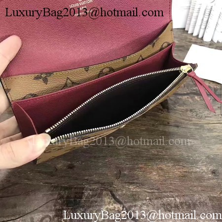 Louis Vuitton Monogram Canvas EMILIE WALLET M60697 Purple Louis Vuitton Monogram Canvas EMILIE WALLET M60697 Purple