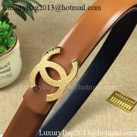 Chanel 30mm Leather Belt CH5233 Brown Chanel 30mm Leather Belt CH5233 Brown