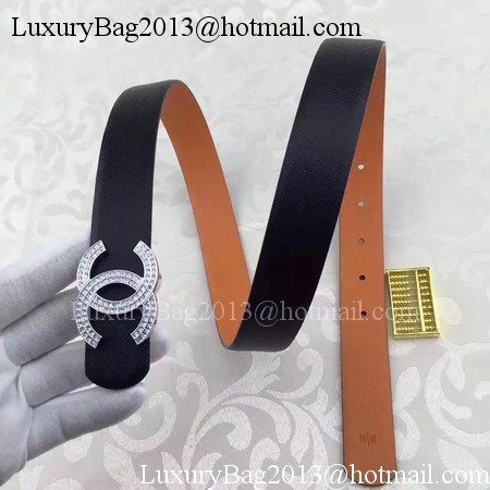 Chanel 30mm Leather Belt CH5235 Black Chanel 30mm Leather Belt CH5235 Black