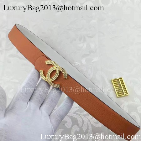 Chanel 30mm Leather Belt CH5235 Brown Chanel 30mm Leather Belt CH5235 Brown