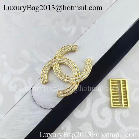 Chanel 30mm Leather Belt CH5235 White Chanel 30mm Leather Belt CH5235 White