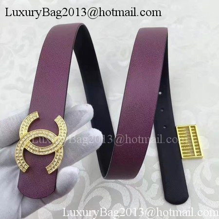 Chanel 30mm Leather Belt CH5235 Wine Chanel 30mm Leather Belt CH5235 Wine