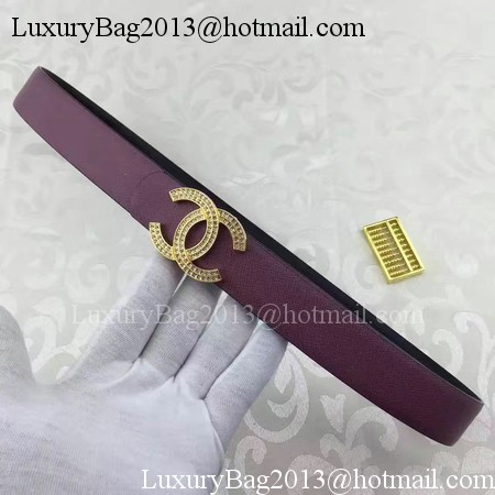 Chanel 30mm Leather Belt CH5235 Wine Chanel 30mm Leather Belt CH5235 Wine
