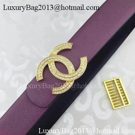 Chanel 30mm Leather Belt CH5235 Wine Chanel 30mm Leather Belt CH5235 Wine