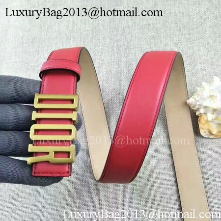 Dior 30mm Leather Belt CD2365 Red Dior 30mm Leather Belt CD2365 Red