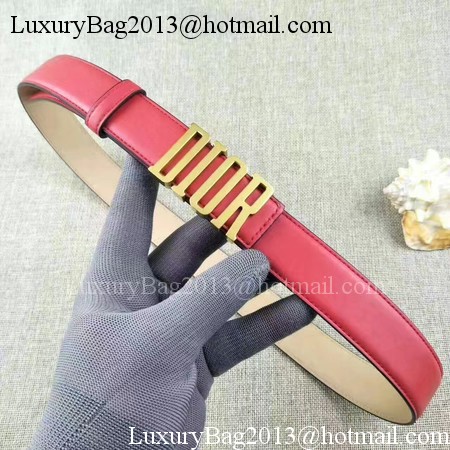 Dior 30mm Leather Belt CD2365 Red Dior 30mm Leather Belt CD2365 Red