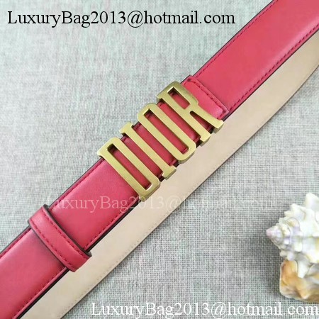 Dior 30mm Leather Belt CD2365 Red Dior 30mm Leather Belt CD2365 Red