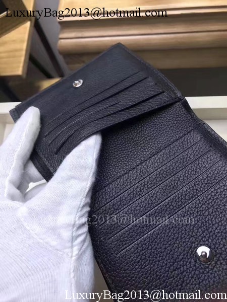 Louis Vuitton Calf Leather LOCKME II COMPACT WALLET M64309 Black Louis Vuitton Calf Leather LOCKME II COMPACT WALLET M64309 Black