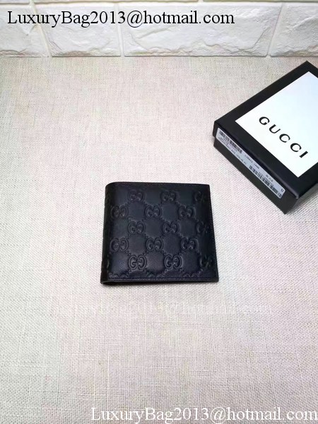 Gucci Bi-Fold GG Leather Wallet 145754 Black Gucci Bi-Fold GG Leather Wallet 145754 Black