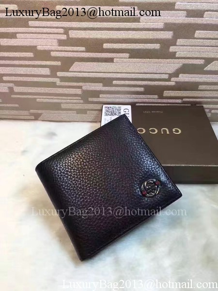 Gucci Calfskin Leather Bi-fold Wallet 308795 Black Gucci Calfskin Leather Bi-fold Wallet 308795 Black