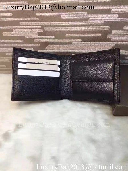 Gucci Calfskin Leather Bi-fold Wallet 308795 Black Gucci Calfskin Leather Bi-fold Wallet 308795 Black