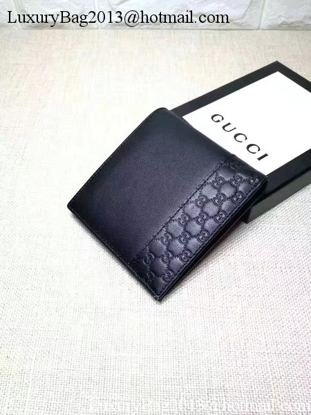 Gucci Guccissima Leather Bi-fold Wallet 256408 Black Gucci Guccissima Leather Bi-fold Wallet 256408 Black