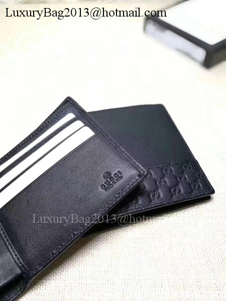 Gucci Guccissima Leather Bi-fold Wallet 256408 Black Gucci Guccissima Leather Bi-fold Wallet 256408 Black