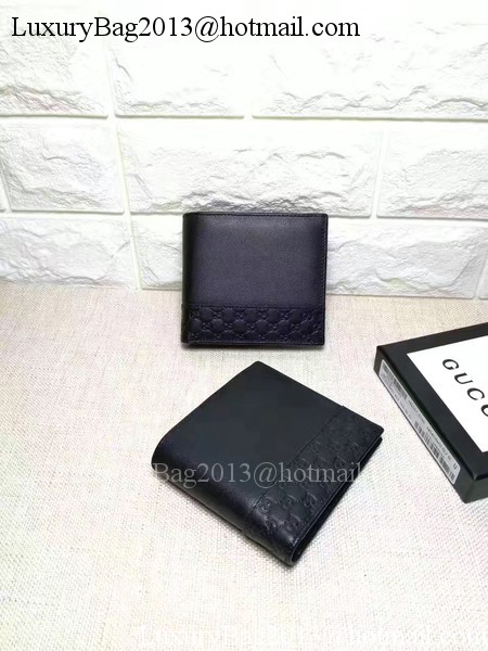 Gucci Guccissima Leather Bi-fold Wallet 256408 Black Gucci Guccissima Leather Bi-fold Wallet 256408 Black