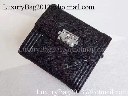 Chanel Matelasse Bi-Fold Wallet Black Cannage Patterns A48980 Silver Chanel Matelasse Bi-Fold Wallet Black Cannage Patterns A48980 Silver