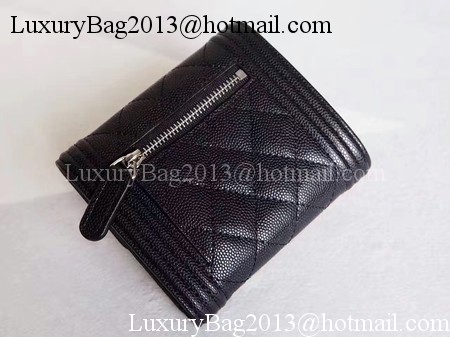 Chanel Matelasse Bi-Fold Wallet Black Cannage Patterns A48980 Silver Chanel Matelasse Bi-Fold Wallet Black Cannage Patterns A48980 Silver