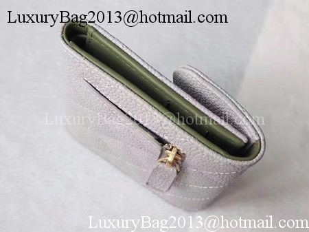 Chanel Tri-Fold Wallet Cannage Pattern Leather A48981 Grey Chanel Tri-Fold Wallet Cannage Pattern Leather A48981 Grey
