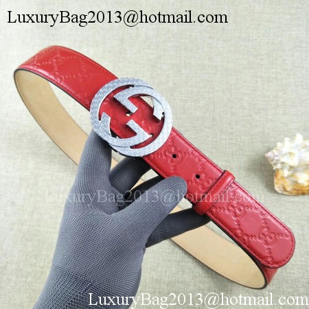 Gucci 38mm Leather Belt GG57099 Red Gucci 38mm Leather Belt GG57099 Red