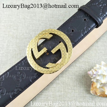 Gucci 38mm Leather Black Belt GG57099 Gold Gucci 38mm Leather Black Belt GG57099 Gold