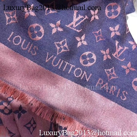 Louis Vuitton MONOGRAM DENIM Scarf M33695 Blue Louis Vuitton MONOGRAM DENIM Scarf M33695 Blue