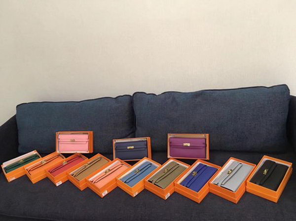 Hermes Kelly Epsom Leather Wallet H4086 Orange Hermes Kelly Epsom Leather Wallet H4086 Orange