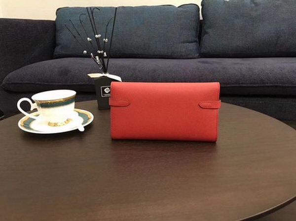 Hermes Kelly Epsom Leather Wallet H4086 Red Hermes Kelly Epsom Leather Wallet H4086 Red