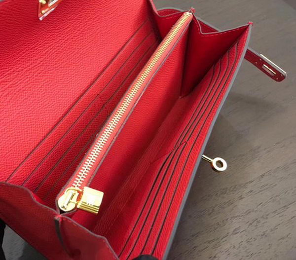 Hermes Kelly Epsom Leather Wallet H4086 Red Hermes Kelly Epsom Leather Wallet H4086 Red