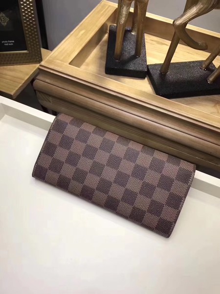 Louis Vuitton Damier Ebene Canvas EMILIE WALLET N63544 Wine Louis Vuitton Damier Ebene Canvas EMILIE WALLET N63544 Wine