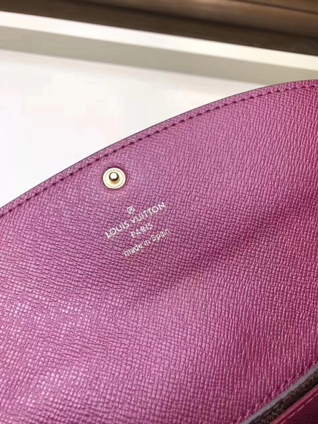 Louis Vuitton Damier Ebene Canvas EMILIE WALLET N63544 Wine Louis Vuitton Damier Ebene Canvas EMILIE WALLET N63544 Wine