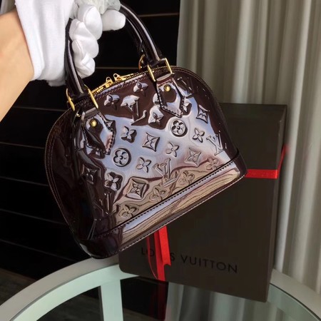 Louis Vuitton Monogram Vernis Alma BB M91606 Brown