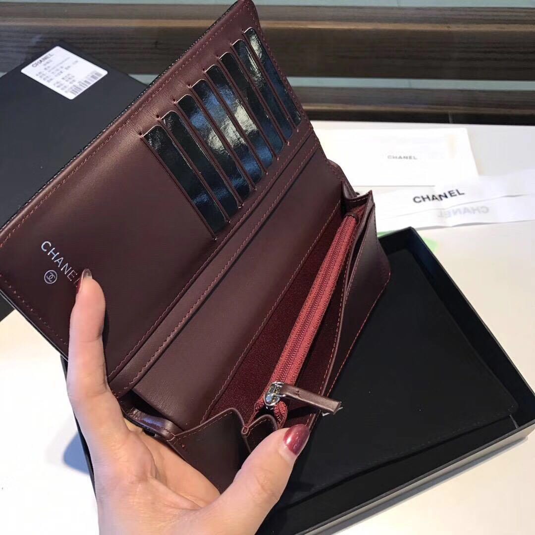 Chanel Caviar Calfskin Leather Bi-Fold Wallet CH8176 Black Chanel Caviar Calfskin Leather Bi-Fold Wallet CH8176 Black