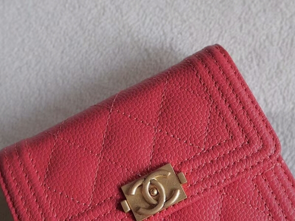 Chanel Tri-Fold Wallet Calfskin Leather A48980 Pink Chanel Tri-Fold Wallet Calfskin Leather A48980 Pink