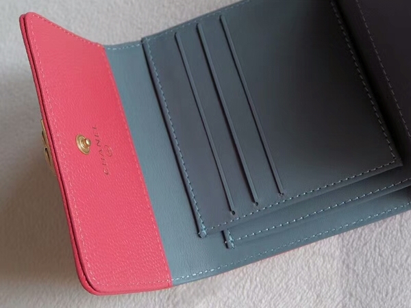 Chanel Tri-Fold Wallet Calfskin Leather A48980 Pink Chanel Tri-Fold Wallet Calfskin Leather A48980 Pink