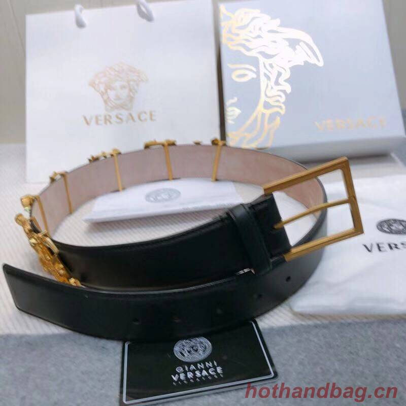 Versace Leather Belt VS7488 Black Versace Leather Belt VS7488 Black