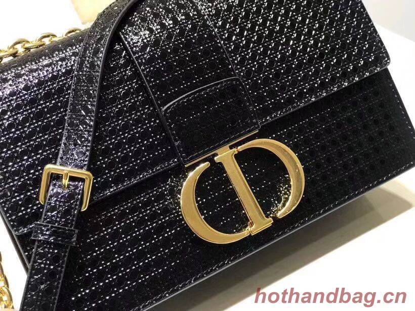 Dior  30 MONTAIGNE SMOOTH CALFSKIN FLAP BAG C9230 black