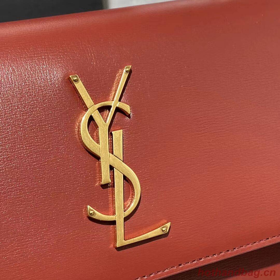 Yves Saint Laurent Calfskin Leather Tote Bag Y634723 red