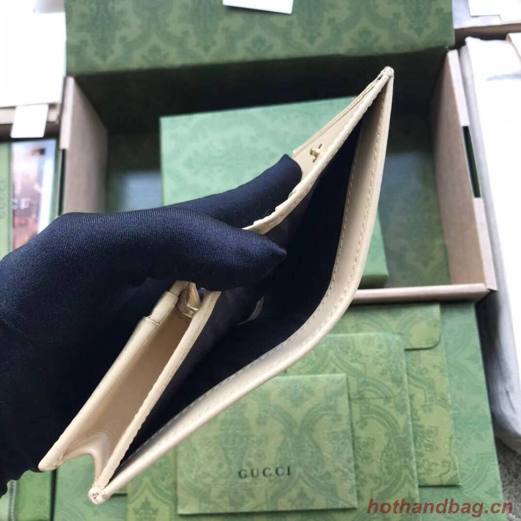 Gucci GG Marmont card case Original Leather 466488 Cream Gucci GG Marmont card case Original Leather 466488 Cream