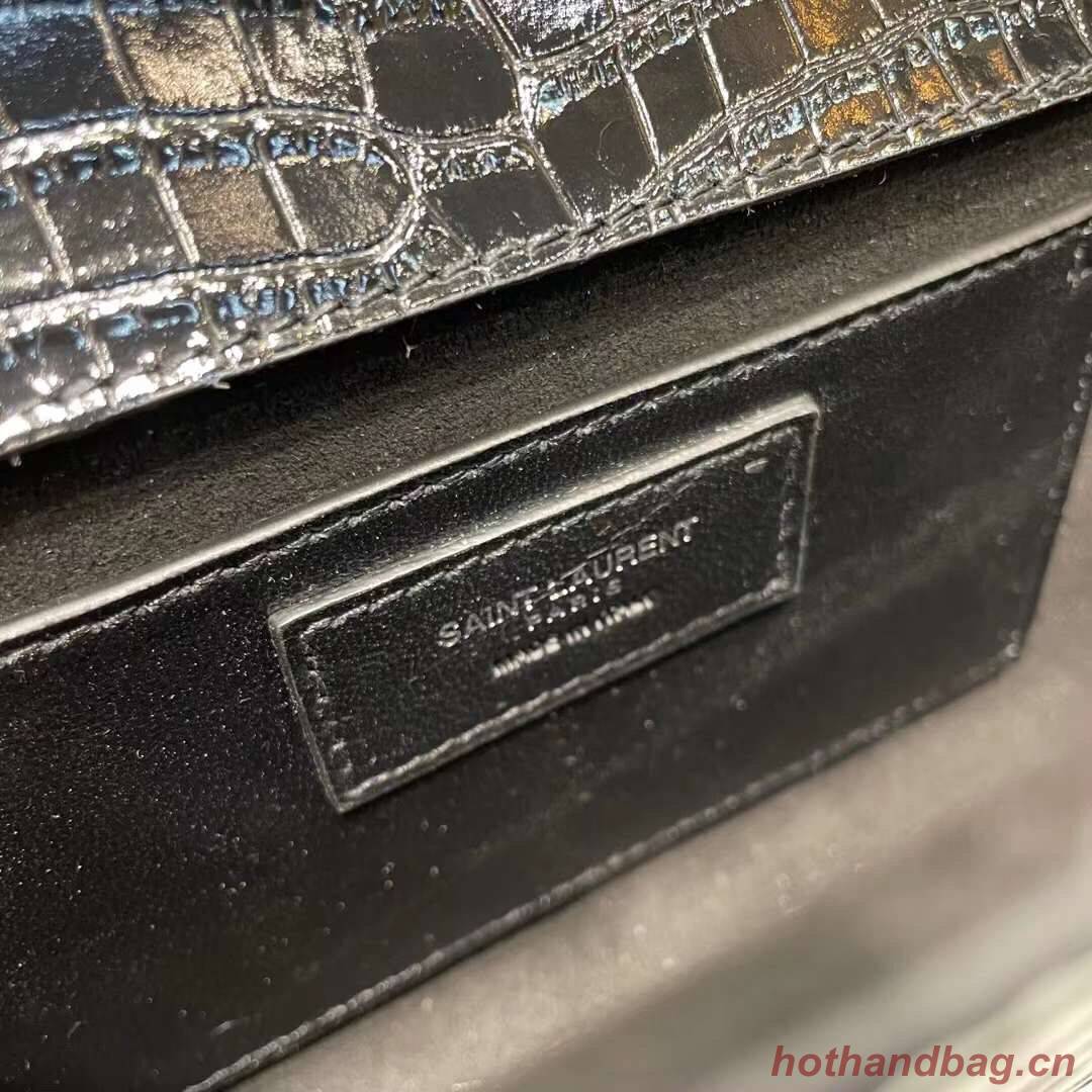 YSL Saint Laurent Medium Kate Bag Y306079 Black silver hardware