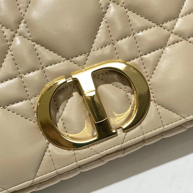 Dior Medium Soft Dior Caro Bag Macrocannage Lambskin M9253UHPA Beige