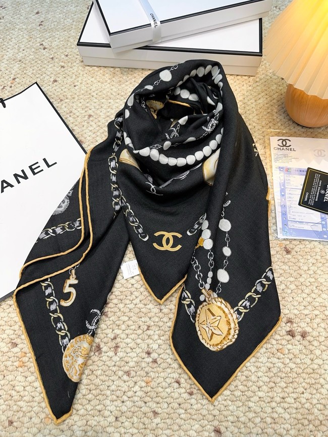 Chanel Square Scarf Silk Jacquard XT266
