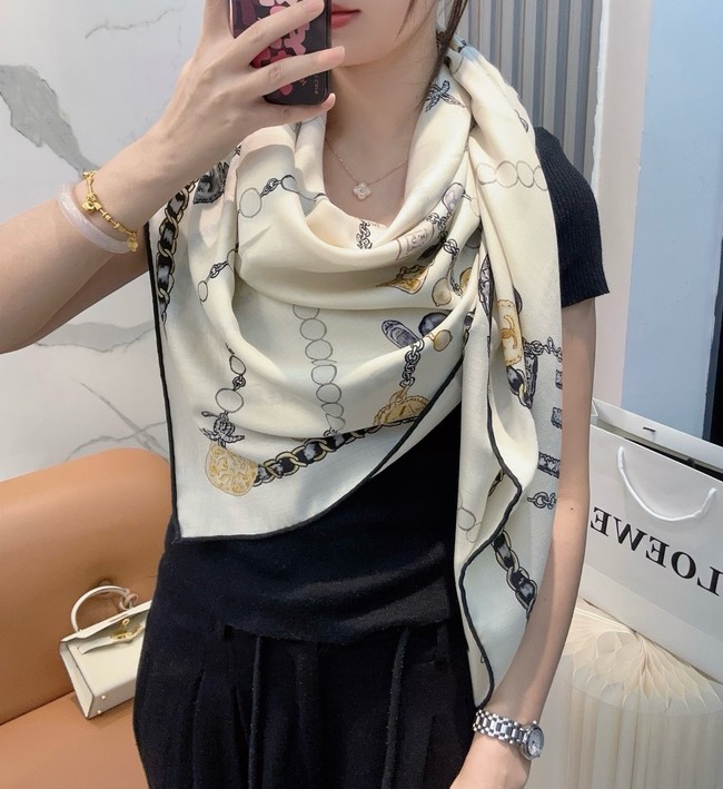 Chanel Square Scarf Silk Jacquard XT267