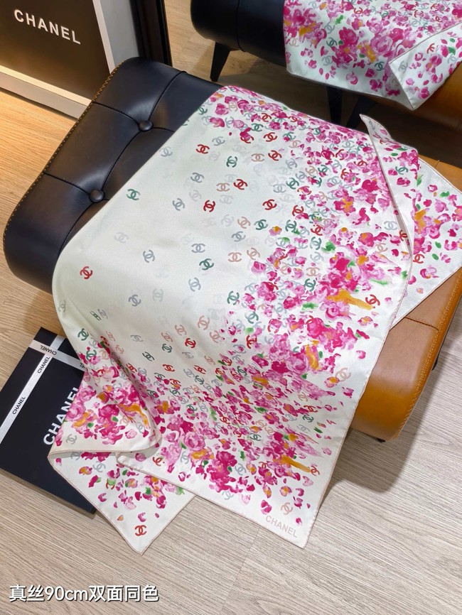 Chanel Square Scarf Silk Jacquard XT286