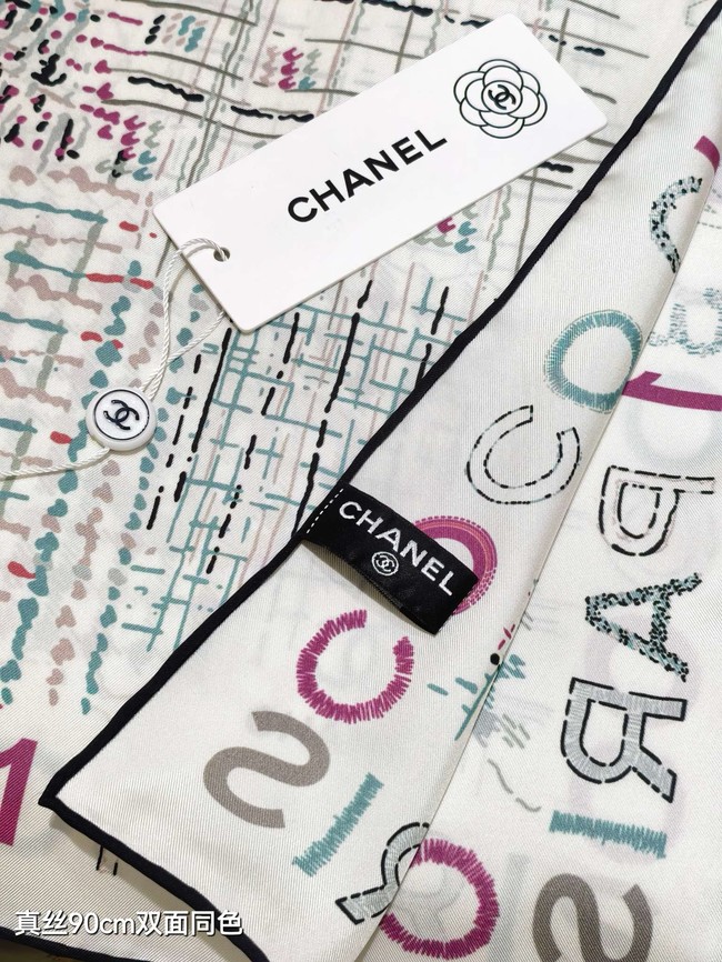 Chanel Square Scarf Silk Jacquard XT289