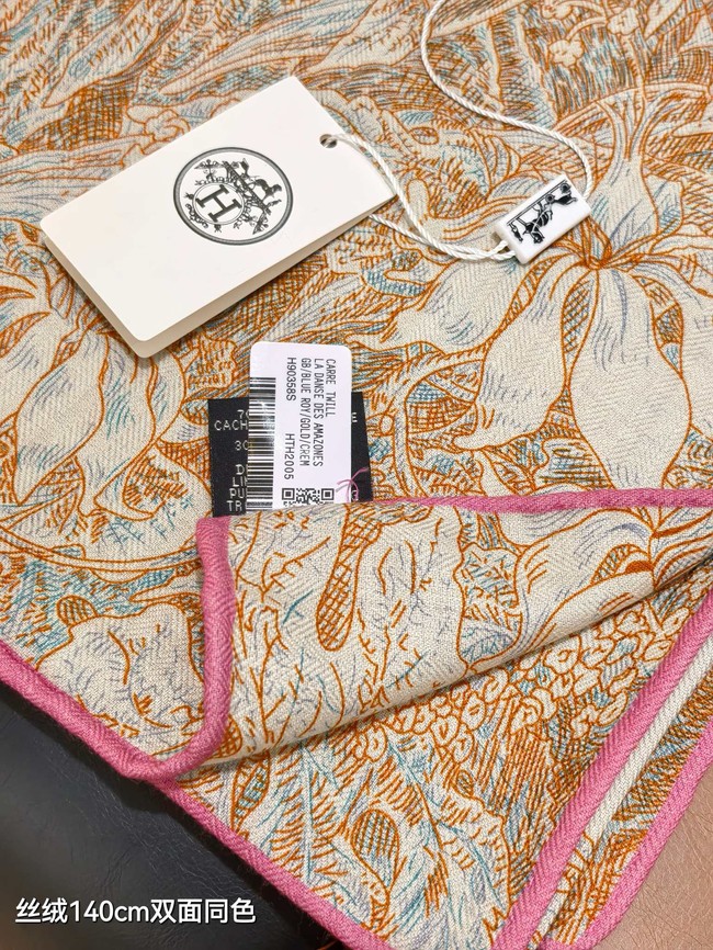 Hermes Shawl Cashmere and Silk Jacquard KY088